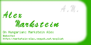 alex markstein business card